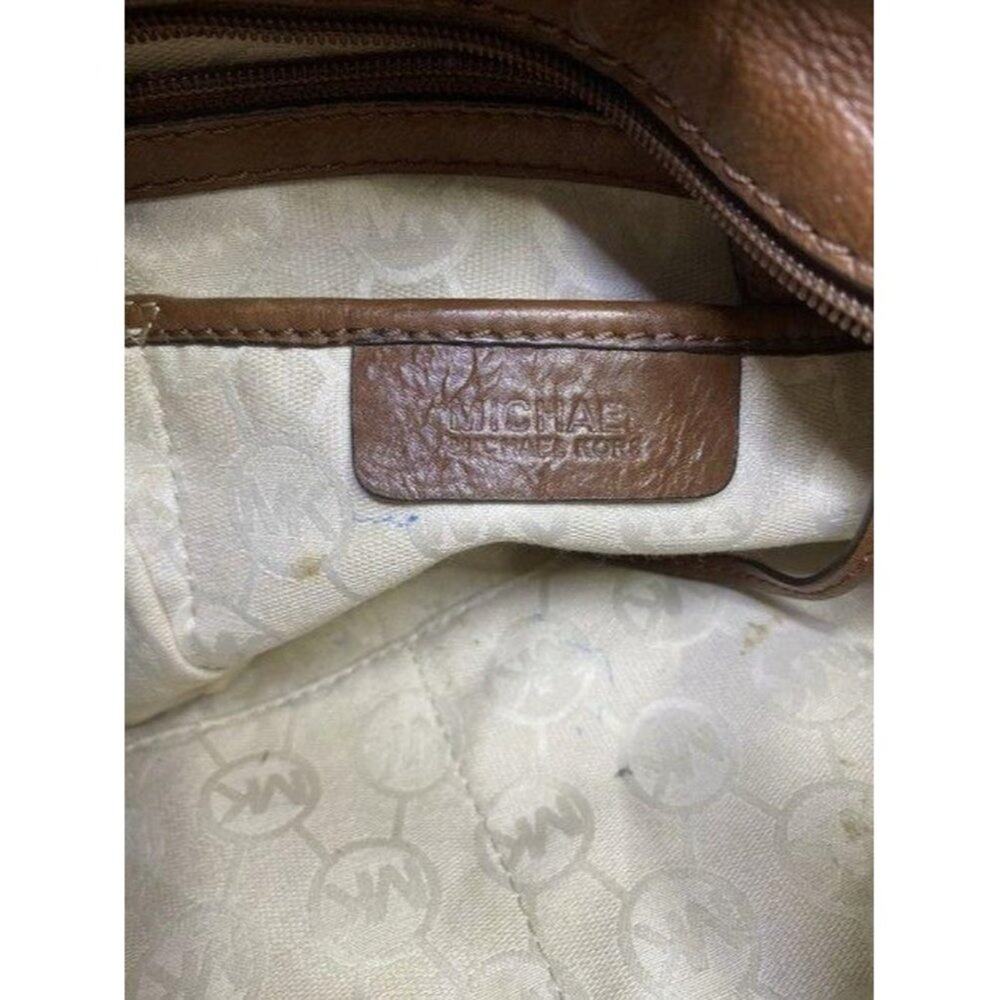 michael kors handbag tan brown fabric hobo bag - Picture 9 of 12